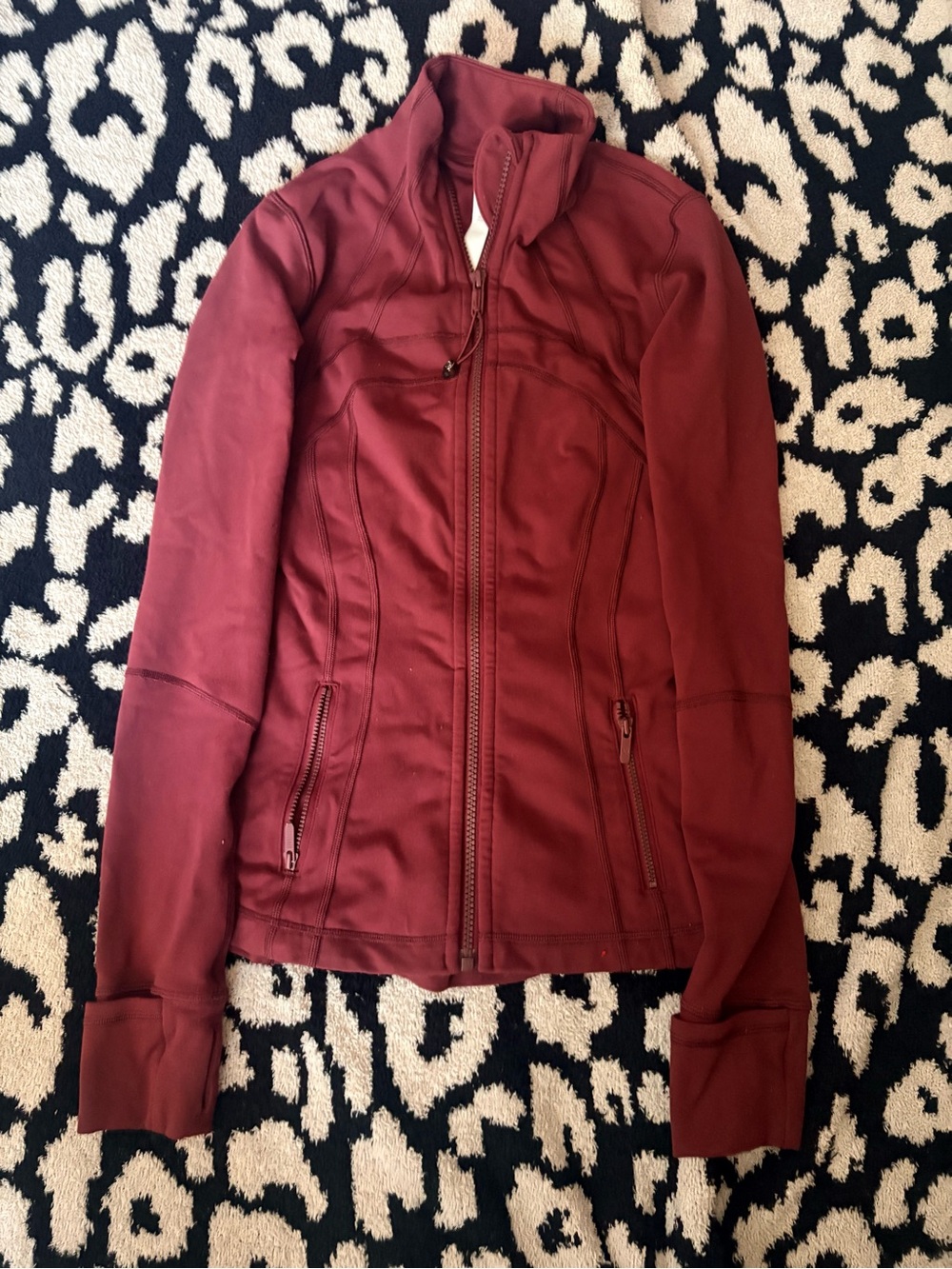 lululemon Maroon Full-Zip Align Jacket